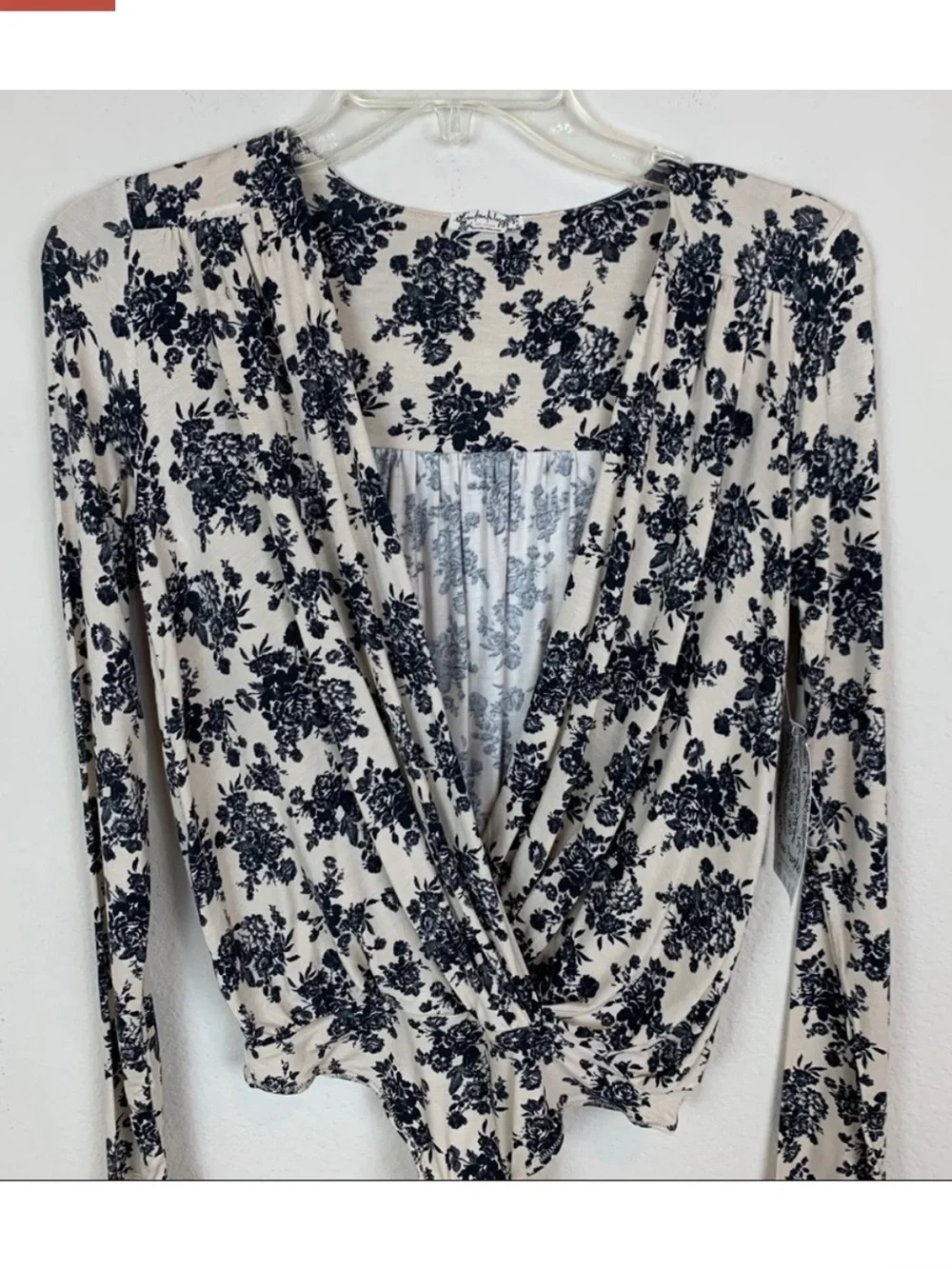 Free People Turnt Bodysuit Floral Top Thong XS